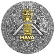 7 Dollars 50 Cents - Charles III Maya Civilisation, Niue, 2023 reverse image