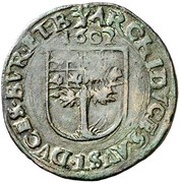 1 Liard - Albert and Isabella 's-Hertogenbosch, Belgium, 1602-1605 reverse image