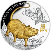 8 Dollars - Elizabeth II Year of the Rat, Niue, 2020 reverse image