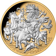 8 Dollars - Elizabeth II Great Lunar Race, Niue, 2021 reverse image