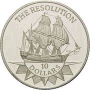 10 Dollars - Elizabeth II The Resolution, Niue, 1992 reverse image