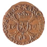1 Liard - Albert and Isabella Maastricht, Belgium, 1603-1615 reverse image