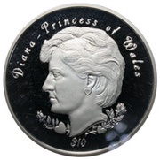 10 Dollars - Elizabeth II Diana - Princess of Wales, Niue, 1997 reverse image