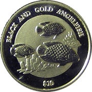 10 Dollars - Elizabeth II Anglefish, Niue, 2000 reverse image