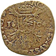 1 Liard / Oord - Albert and Isabella 's-Hertogenbosch, Belgium, 1607-1609 reverse image