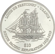 10 Dollars - Elizabeth II Uranie, Niue, 2001 reverse image