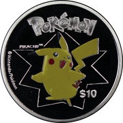 10 Dollars - Elizabeth II Pikachu, Niue, 2002 reverse image