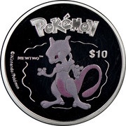 10 Dollars - Elizabeth II Mewtwo, Niue, 2002 reverse image