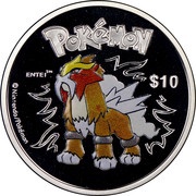 10 Dollars - Elizabeth II Entei, Niue, 2002 reverse image