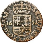 1 Liard - Philip IV, Belgium, 1624-1660 reverse image