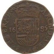 1 Liard - Charles II, Belgium, 1679-1691 reverse image