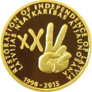 10 Dollars - Elizabeth II Restoration of Independence of Latvia, Niue, 2015 reverse image