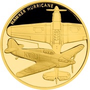 10 Dollars - Elizabeth II Hawker Hurricane, Niue, 2016 reverse image