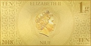 10 Dollars - Elizabeth II Mickey Mouse's 90th Anniversary obverse image