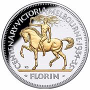 10 Dollars - Elizabeth II 1934-35 Centenary Florin, Niue, 2020 reverse image