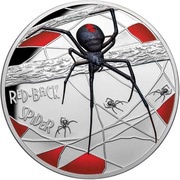 10 Dollars - Elizabeth II Redback Spider, Niue, 2020 reverse image