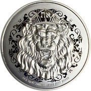 10 Dollars - Elizabeth II Roaring Lion, Niue, 2020 reverse image