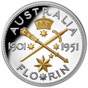 10 Dollars - Elizabeth II Federation Florin, Niue, 2021 reverse image
