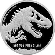 10 Dollars - Elizabeth II Jurassic World, Niue, 2021 reverse image