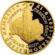 10 Dollars - Elizabeth II Old Town Square execution, Niue, 2021 reverse image