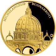 10 Dollars - Elizabeth II Michelangelo Buonarroti, Niue, 2021 reverse image