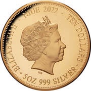 10 Dollars - Elizabeth II Komodo dragon vs. Tiger obverse image