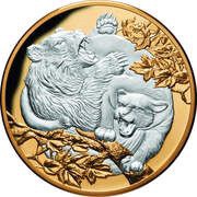 10 Dollars - Elizabeth II Puma vs. Bear, Niue, 2022 reverse image
