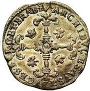 ⅛ Silver Gulden "Stoter" - Albert and Isabella, Belgium, 1599-1601 reverse image