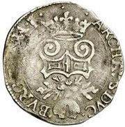 ½ Silver Real- Albert and Isabella, Belgium, 1606-1609 reverse image