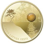 10 Dollars - Charles III Baltic amber, Niue, 2023 reverse image
