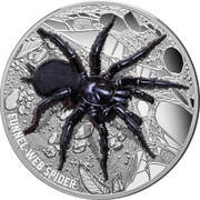 10 Dollars - Charles III Funnel-web spider, Niue, 2023 reverse image