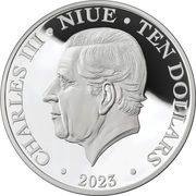 10 Dollars - Charles III Alice's Tea Party obverse image