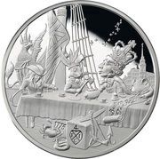 10 Dollars - Charles III Alice's Tea Party, Niue, 2023 reverse image