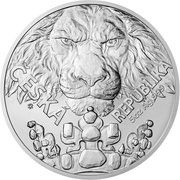 10 Dollars - Charles III Czech Lion, Niue, 2023 reverse image