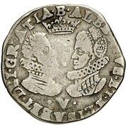 5 Stivers ¼ Silver Gulden - Albert and Isabella obverse image