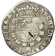 5 Stivers ¼ Silver Gulden - Albert and Isabella reverse image