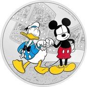 10 Dollars - Charles III Mickey and Donald, Niue, 2023 reverse image