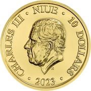10 Dollars - Charles III Round-leaved sundew obverse image