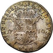 1 Schelling - Charles III, Belgium, 1709-1711 reverse image