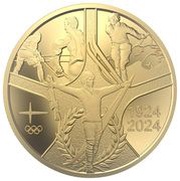 10 Dollars - Charles III Winter Olympics 1924, Niue, 2024 reverse image