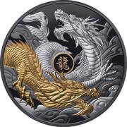 10 Dollars - Charles III Year of the Dragon, Niue, 2024 reverse image