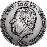 12 Dollars - Charles III Aries obverse image