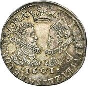 10 Stivers ½ Silver Gulden - Albert and Isabella obverse image