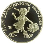 20 Dollars - Elizabeth II Pippi Longstocking, Niue, 2015 reverse image