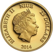 25 Dollars - Elizabeth II Donald Duck: 80th Anniversary obverse image