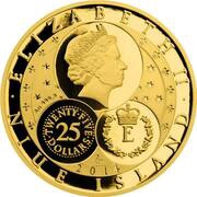 25 Dollars - Elizabeth II Palladium of the Czech country obverse image