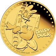 25 Dollars - Elizabeth II Daisy Duck, Niue, 2014 reverse image