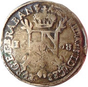 3 Silver Reals - Albert and Isabella, Belgium, 1605-1610 reverse image