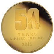 25 Dollars - Elizabeth II Thunderbirds 50 Year, Niue, 2015 reverse image