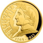 25 Dollars - Elizabeth II Dante Alighieri, Niue, 2015 reverse image